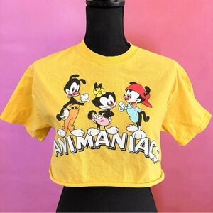 Animaniacs Yellow Graphic Shortsleeve Crewneck Crop Top - Medium